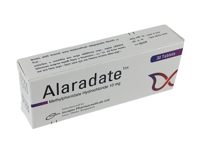Alaradate- Generic Methylphenidate Hydrochloride- Incepta Pharma