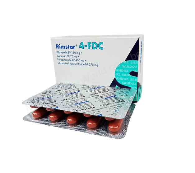 Rimstar 4-FDC- Generic Ethambutol + Isoniazid + Pyrazinamide + Rifampicin- Nevian Lifescience Pharma